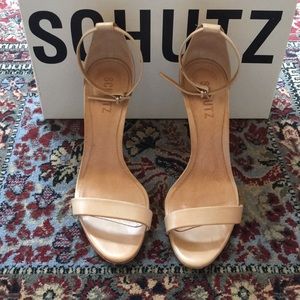 SCHUTZ Cadey-Lee Sandals Light Wood Size 7